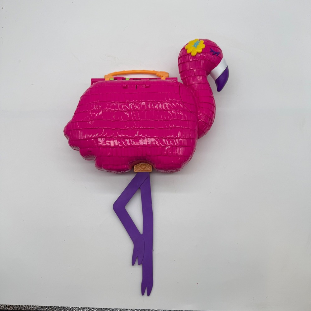 Mattel Polly Pocket Flamingo Party Compact Tropical Playset Pink no wins
